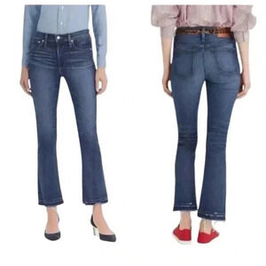 J Crew Billie Demi Boot Crop Raw Hem Jeans Size 28